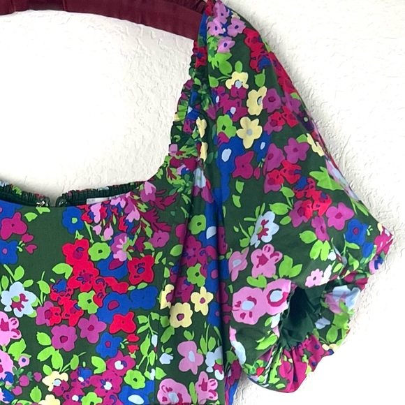 Sugarlips Green Floral Midi Dress - Picture 10 of 14